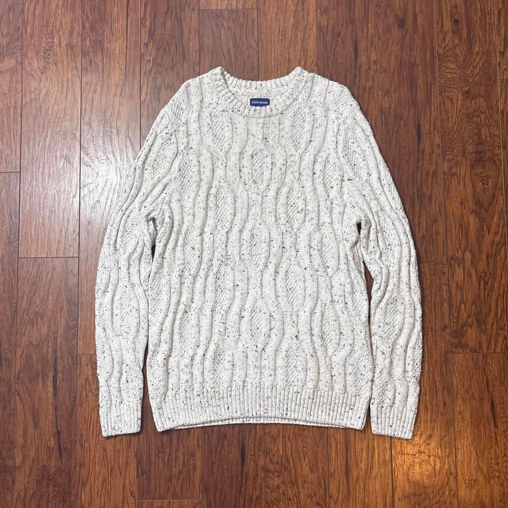 Club Room Men's Donegal Cable Knit Sweater
